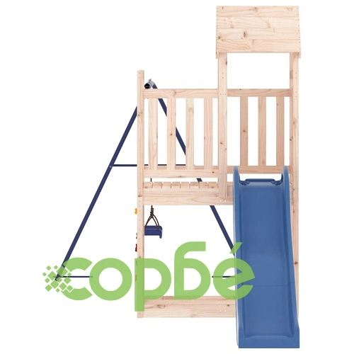 Комбинирано детско съоръжение за игра на открито, бор масив ➤ топ цена ➤ sorbe.bg