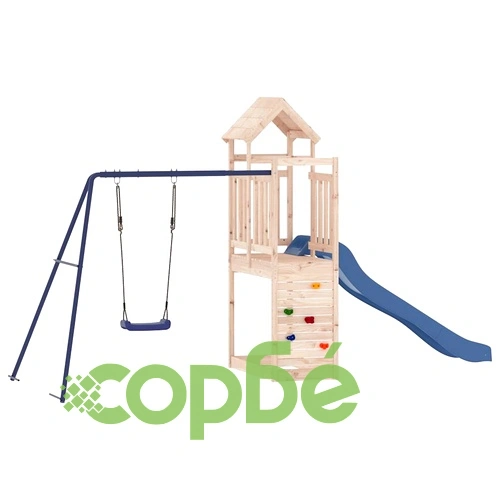 Комбинирано детско съоръжение за игра на открито, бор масив ➤ топ цена ➤ sorbe.bg