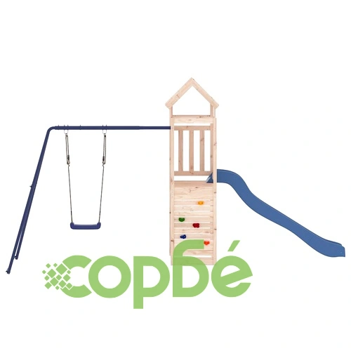 Комбинирано детско съоръжение за игра на открито, бор масив ➤ топ цена ➤ sorbe.bg