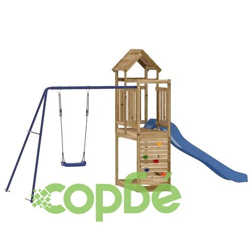 Комбинирано детско съоръжение за игра, импрегниран бор ➤ топ цена ➤ sorbe.bg
