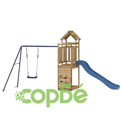 Комбинирано детско съоръжение за игра, импрегниран бор ➤ топ цена ➤ sorbe.bg