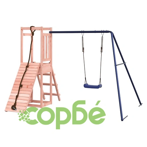Комбинирано детско съоръжение, масивна дугласка дървесина ➤ топ цена ➤ sorbe.bg