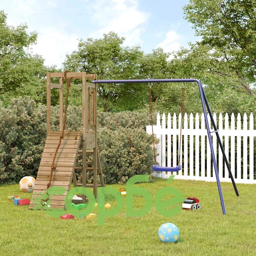 Комбинирано детско съоръжение за игра, импрегниран бор ➤ топ цена ➤ sorbe.bg