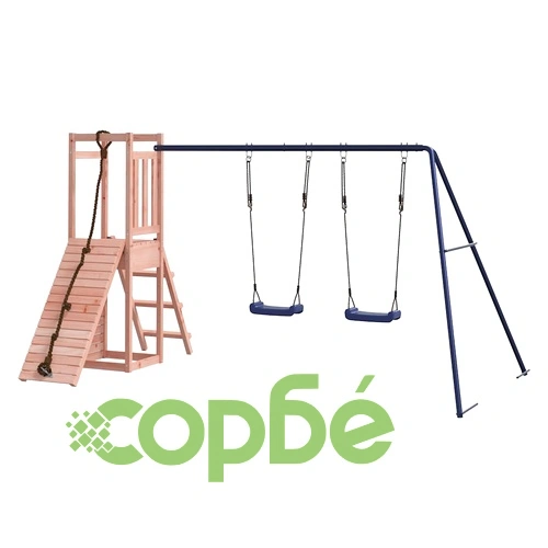 Комбинирано детско съоръжение, масивна дугласка дървесина ➤ топ цена ➤ sorbe.bg
