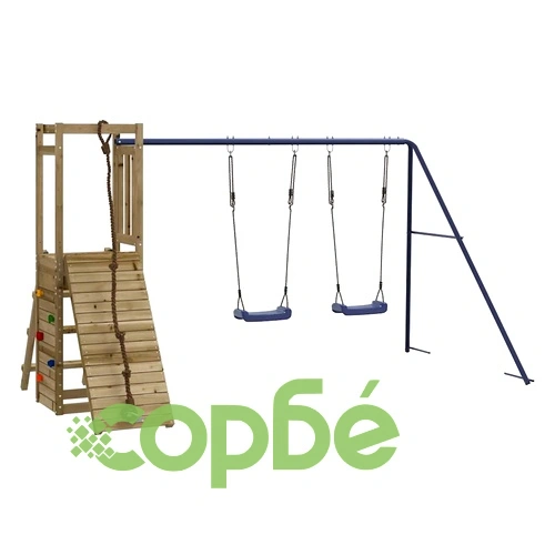 Комбинирано детско съоръжение за игра, импрегниран бор ➤ топ цена ➤ sorbe.bg