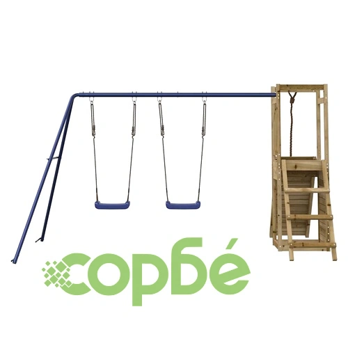 Комбинирано детско съоръжение за игра, импрегниран бор ➤ топ цена ➤ sorbe.bg