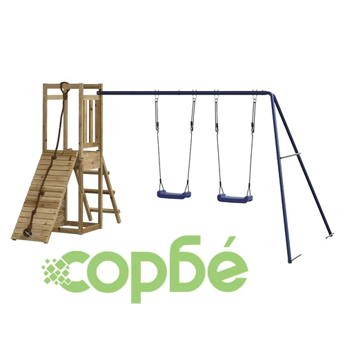 Комбинирано детско съоръжение за игра, импрегниран бор ➤ топ цена ➤ sorbe.bg