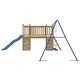 Комбинирано детско съоръжение за игра, импрегниран бор