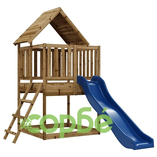 Комбинирано детско съоръжение за игра, импрегниран бор ➤ топ цена ➤ sorbe.bg