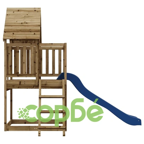 Комбинирано детско съоръжение за игра, импрегниран бор ➤ топ цена ➤ sorbe.bg