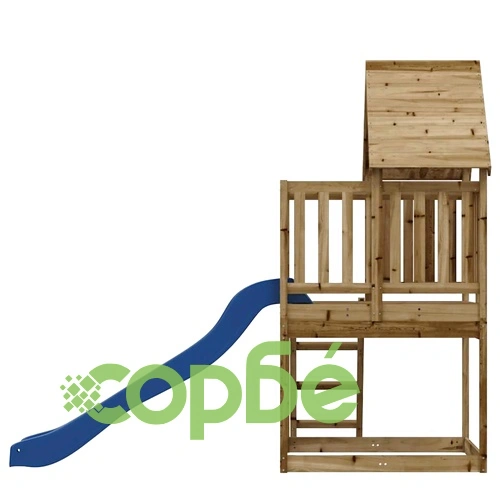 Комбинирано детско съоръжение за игра, импрегниран бор ➤ топ цена ➤ sorbe.bg