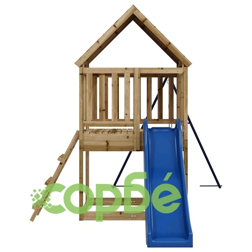 Комбинирано детско съоръжение за игра, импрегниран бор ➤ топ цена ➤ sorbe.bg