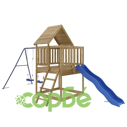 Комбинирано детско съоръжение за игра, импрегниран бор ➤ топ цена ➤ sorbe.bg