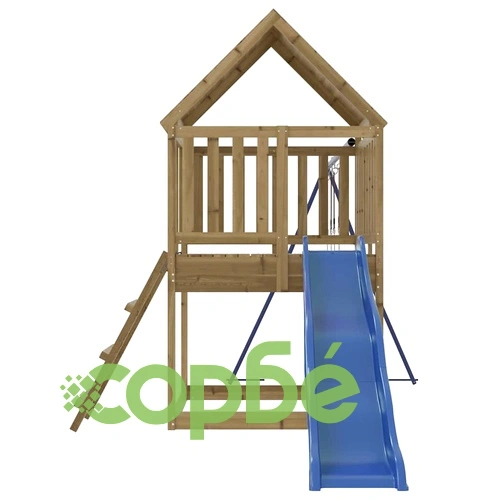 Комбинирано детско съоръжение за игра, импрегниран бор ➤ топ цена ➤ sorbe.bg