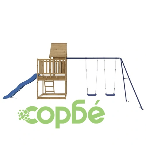 Комбинирано детско съоръжение за игра, импрегниран бор ➤ топ цена ➤ sorbe.bg