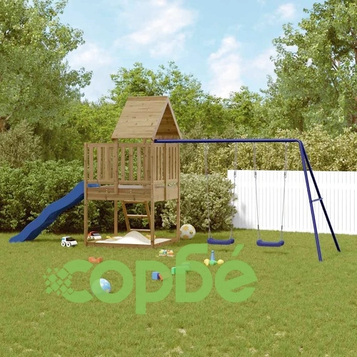 Комбинирано детско съоръжение за игра, импрегниран бор ➤ топ цена ➤ sorbe.bg