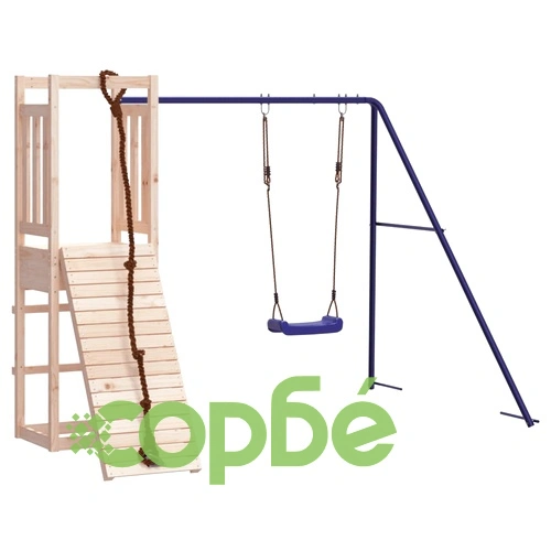 Комбинирано детско съоръжение за игра на открито, бор масив ➤ топ цена ➤ sorbe.bg