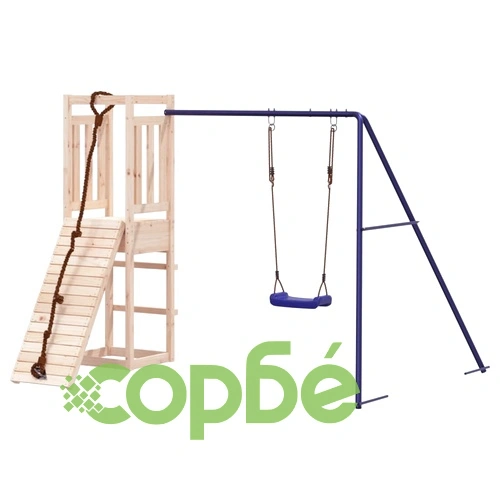Комбинирано детско съоръжение за игра на открито, бор масив ➤ топ цена ➤ sorbe.bg