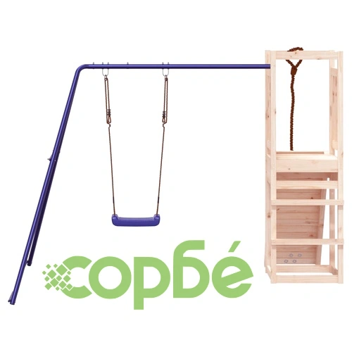 Комбинирано детско съоръжение за игра на открито, бор масив ➤ топ цена ➤ sorbe.bg