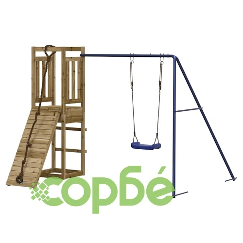 Комбинирано детско съоръжение за игра, импрегниран бор ➤ топ цена ➤ sorbe.bg