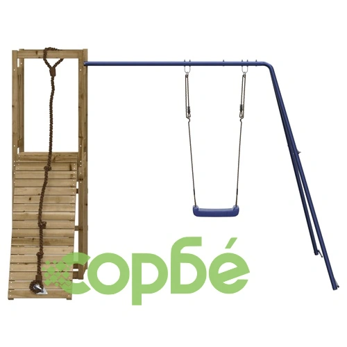 Комбинирано детско съоръжение за игра, импрегниран бор ➤ топ цена ➤ sorbe.bg