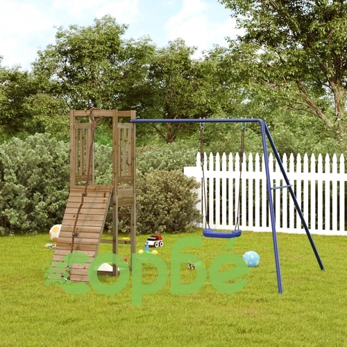 Комбинирано детско съоръжение за игра, импрегниран бор ➤ топ цена ➤ sorbe.bg