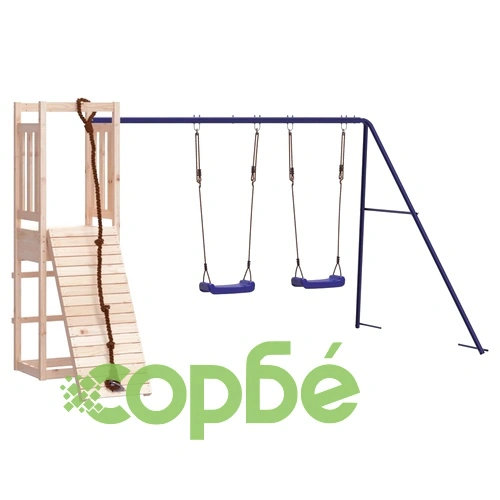 Комбинирано детско съоръжение за игра на открито, бор масив ➤ топ цена ➤ sorbe.bg