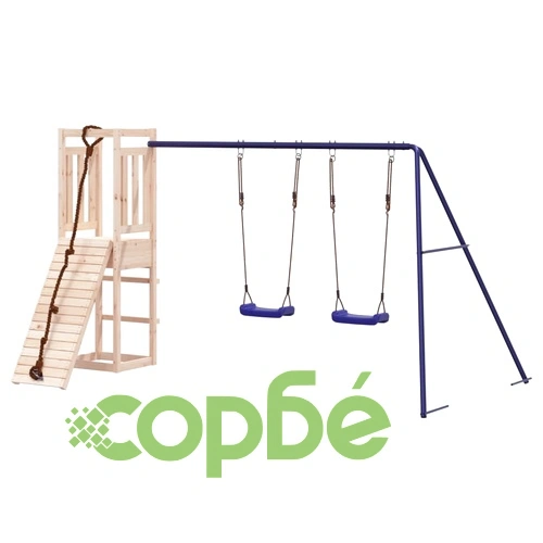Комбинирано детско съоръжение за игра на открито, бор масив ➤ топ цена ➤ sorbe.bg