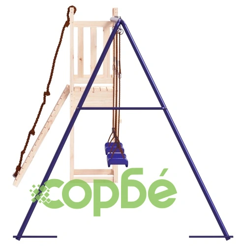 Комбинирано детско съоръжение за игра на открито, бор масив ➤ топ цена ➤ sorbe.bg
