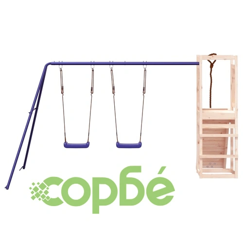 Комбинирано детско съоръжение за игра на открито, бор масив ➤ топ цена ➤ sorbe.bg