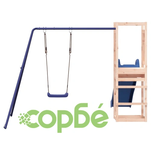 Комбинирано детско съоръжение за игра на открито, бор масив ➤ топ цена ➤ sorbe.bg