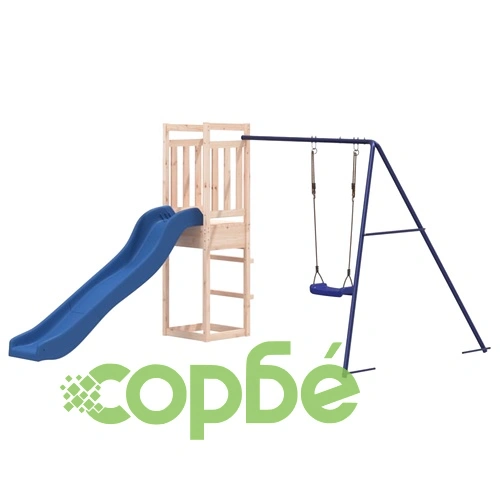 Комбинирано детско съоръжение за игра, импрегниран бор ➤ топ цена ➤ sorbe.bg