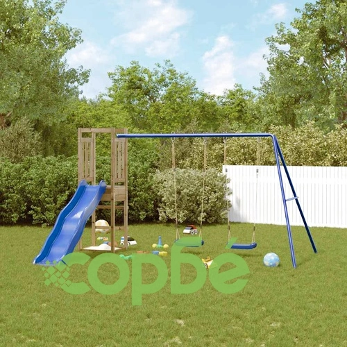 Комбинирано детско съоръжение за игра, импрегниран бор ➤ топ цена ➤ sorbe.bg