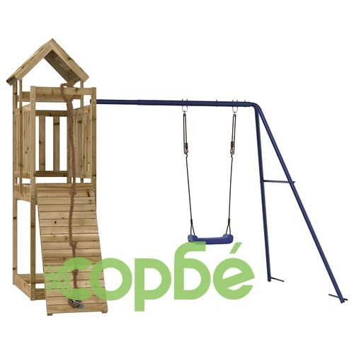 Комбинирано детско съоръжение за игра, импрегниран бор ➤ топ цена ➤ sorbe.bg