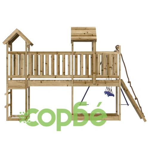 Комбинирано детско съоръжение за игра, импрегниран бор ➤ топ цена ➤ sorbe.bg