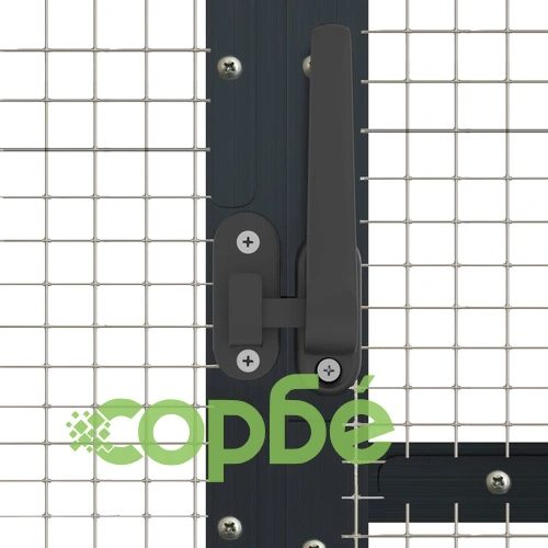 Волиера, антрацит, 1,79x6x1,85 м, алуминий ➤ топ цена ➤ sorbe.bg