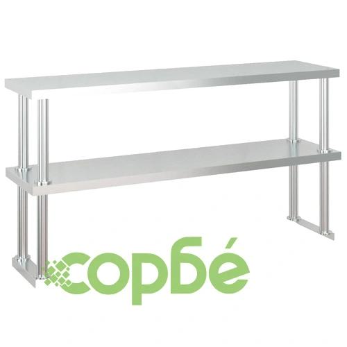 Кухненска работна маса с рафт 120x60x145 см неръждаема стомана ➤ топ цена ➤ sorbe.bg