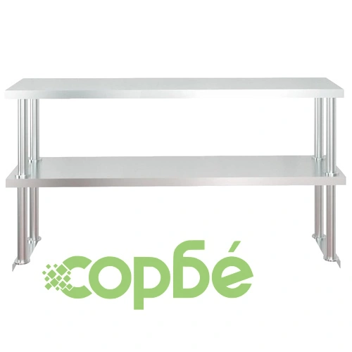 Кухненска работна маса с рафт 120x60x145 см неръждаема стомана ➤ топ цена ➤ sorbe.bg
