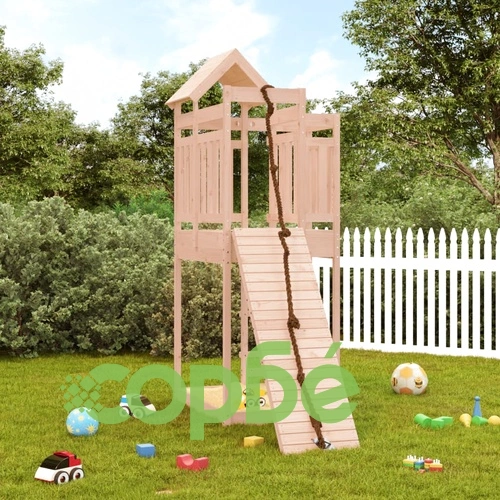 Къща за игра със стена за катерене, борово дърво масив ➤ топ цена ➤ sorbe.bg