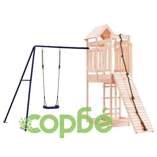 Комбинирано детско съоръжение за игра на открито, бор масив ➤ топ цена ➤ sorbe.bg