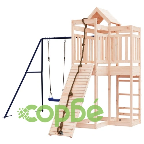 Комбинирано детско съоръжение за игра на открито, бор масив ➤ топ цена ➤ sorbe.bg