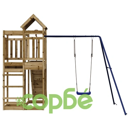 Комбинирано детско съоръжение за игра, импрегниран бор ➤ топ цена ➤ sorbe.bg