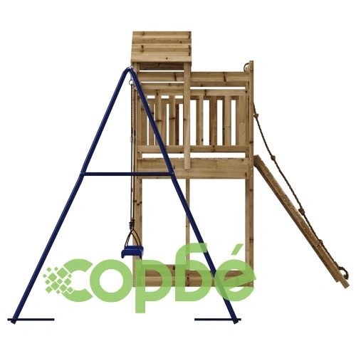 Комбинирано детско съоръжение за игра, импрегниран бор ➤ топ цена ➤ sorbe.bg