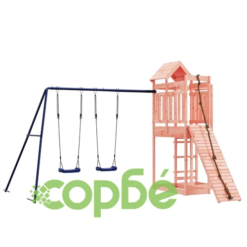 Комбинирано детско съоръжение, масивна дугласка дървесина ➤ топ цена ➤ sorbe.bg