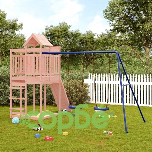 Комбинирано детско съоръжение, масивна дугласка дървесина ➤ топ цена ➤ sorbe.bg