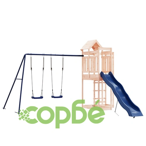 Комбинирано детско съоръжение за игра на открито, бор масив ➤ топ цена ➤ sorbe.bg
