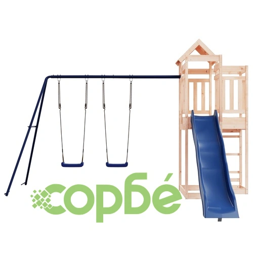 Комбинирано детско съоръжение за игра на открито, бор масив ➤ топ цена ➤ sorbe.bg
