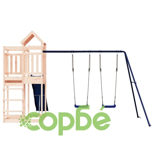 Комбинирано детско съоръжение за игра на открито, бор масив ➤ топ цена ➤ sorbe.bg