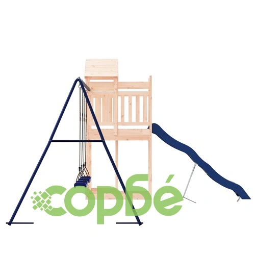 Комбинирано детско съоръжение за игра на открито, бор масив ➤ топ цена ➤ sorbe.bg