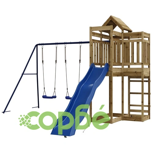 Комбинирано детско съоръжение за игра, импрегниран бор ➤ топ цена ➤ sorbe.bg